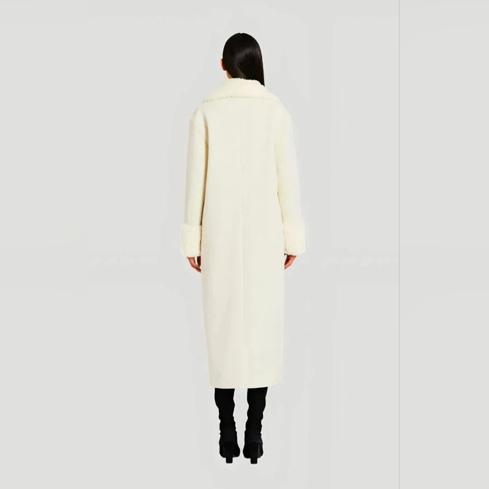 Amanda Uprichard Ivory Carrington Coat Sz Medium - Picture 4 of 17